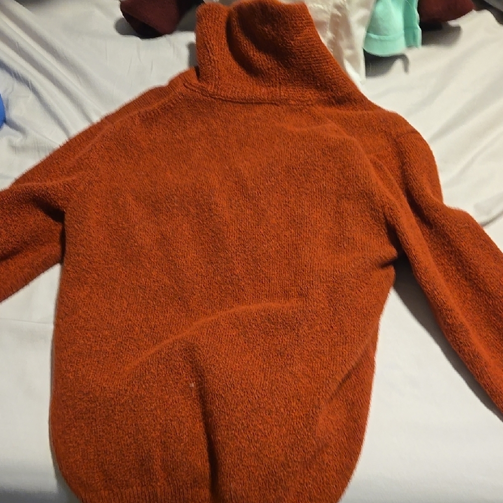 Cozy Orange Turtleneck Sweater